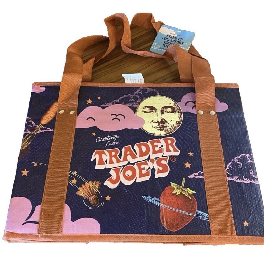 Trader Joe's Cosmic Design Tote Bag
Collapsible shopping bag 
Can use in car